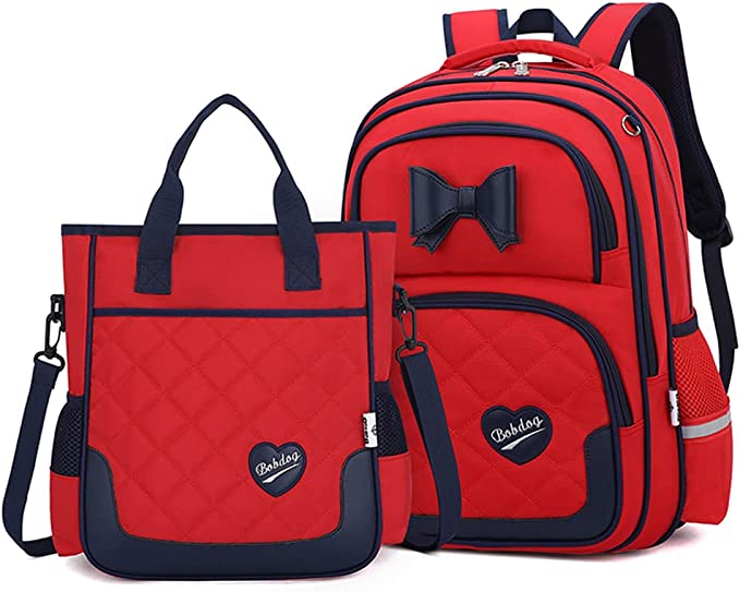 Conjunto 2 peças de mochilas escolares com kits de lanche