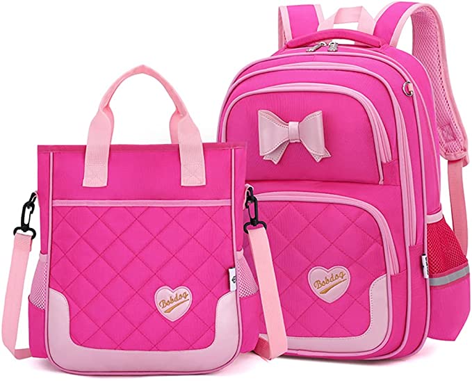 Conjunto 2 peças de mochilas escolares com kits de lanche