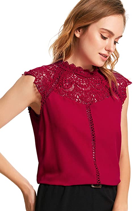 Blusas femininas elegantes manga curta com abertura contrastante