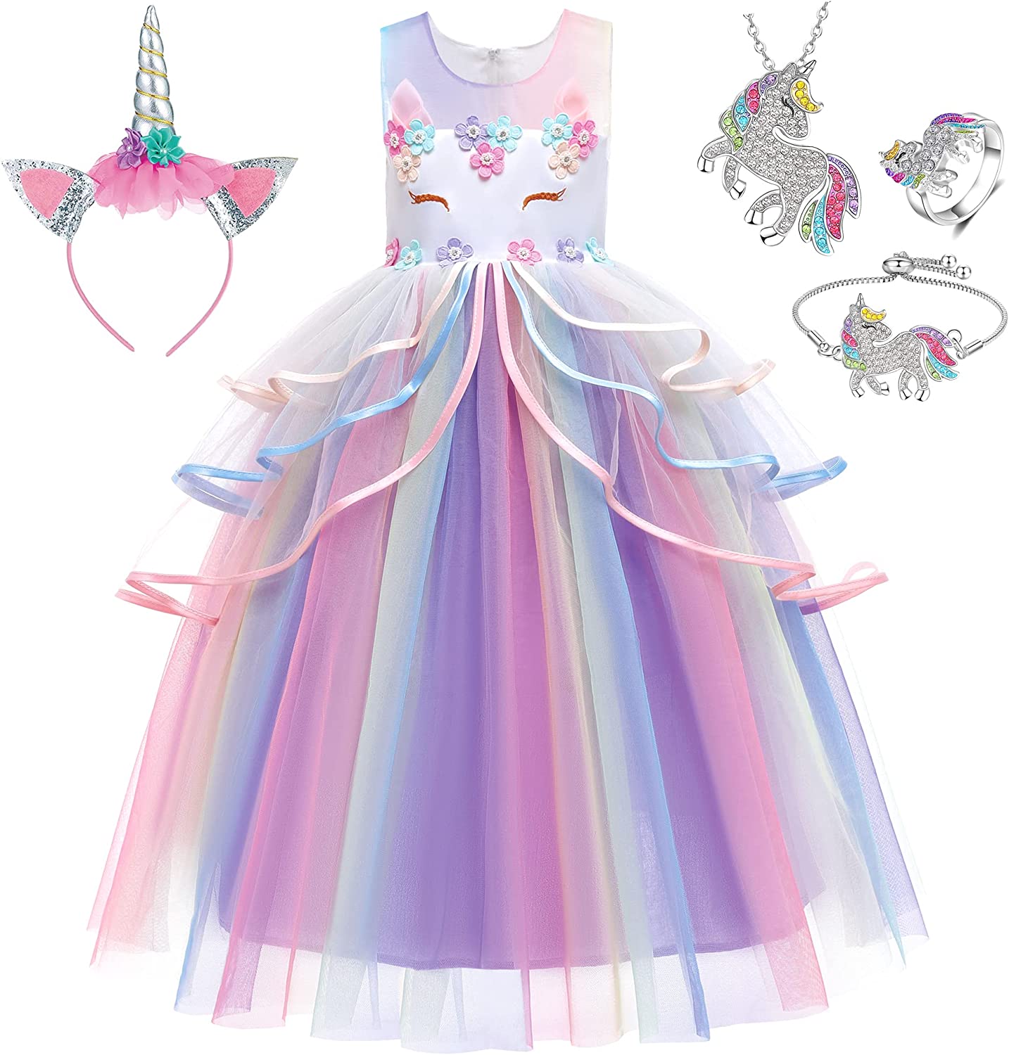 Vestido de princesas tamanhos de 3 á 9 anos