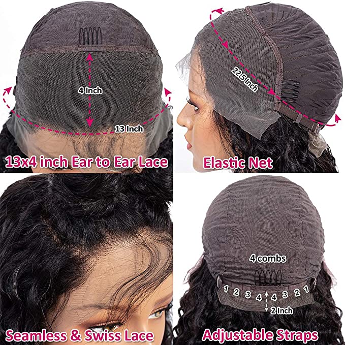Peruca de cabelo humano 150% de densidade 18 á 32 polegadas