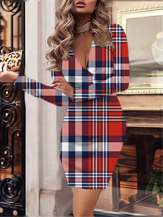 Vestido justo colante ao corpo manga comprida cor pura ruched decote em V vestido de inverno quente