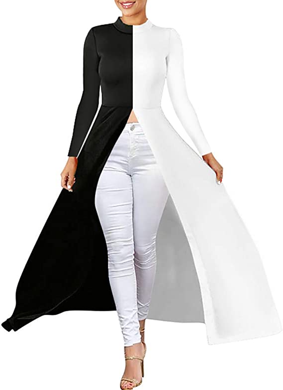 Túnica elegante assimétrica com babados peplum