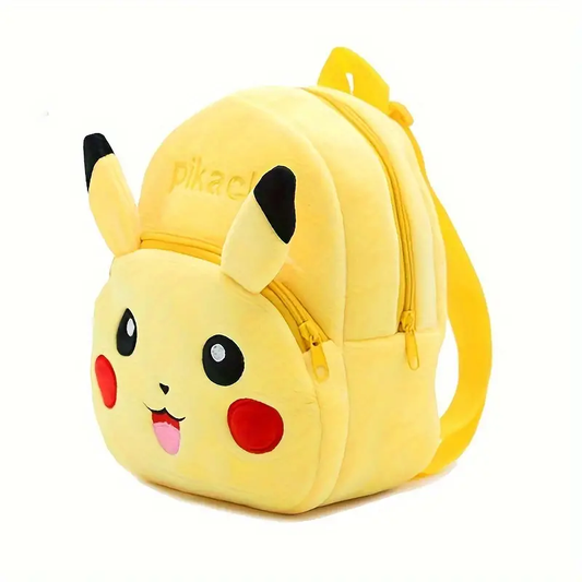 Mochila de pelúcia Bolsa fofa de desenho animado Pikachu