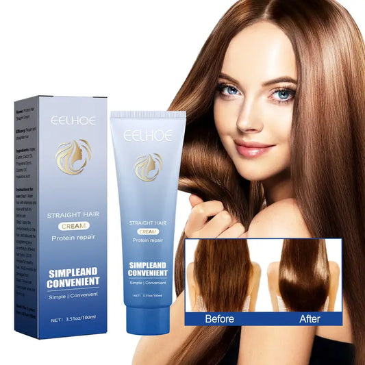Creme de alisamento para correção de proteínas, para reparar cabelos secos danificados, alisamento de cabelo , penetra na raiz até a ponta 3