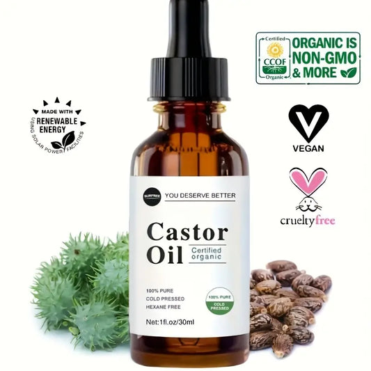 Óleo de rícino 100% puro para crescimento de cabelo