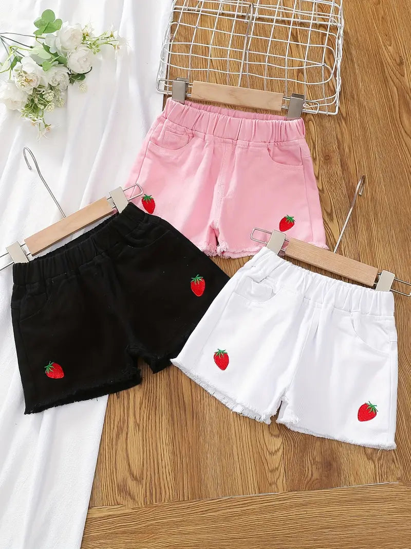 3 peças shorts para meninas