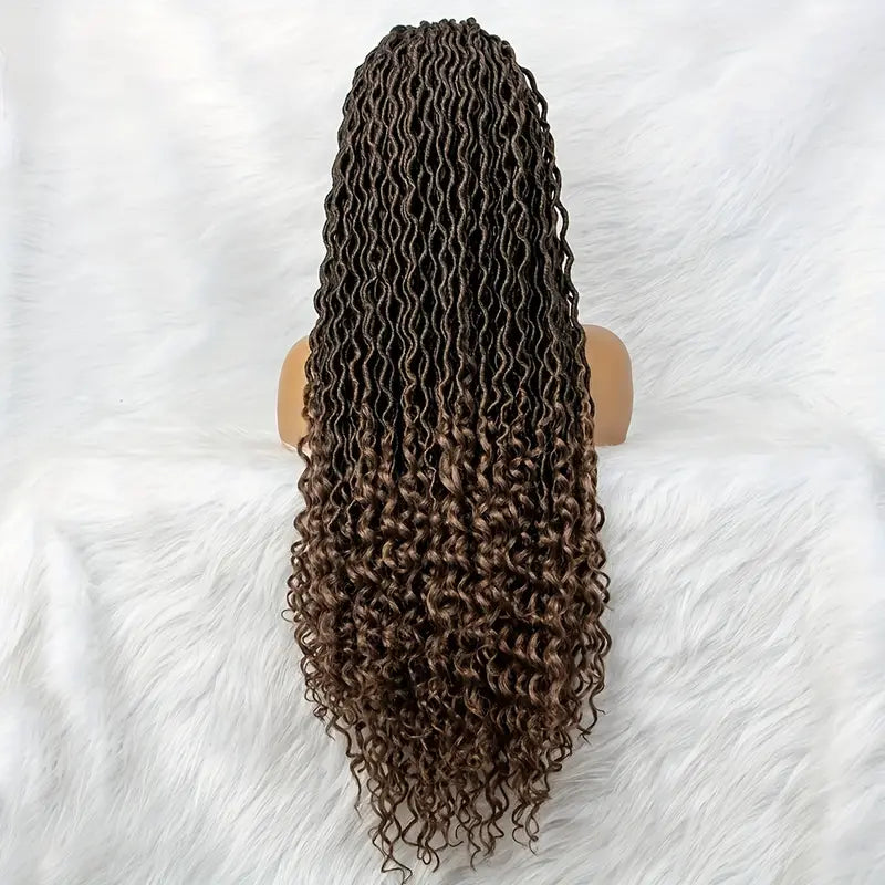 Perucas trançadas de cabelo sintético resistente ao calor para as mulheres para uso diário