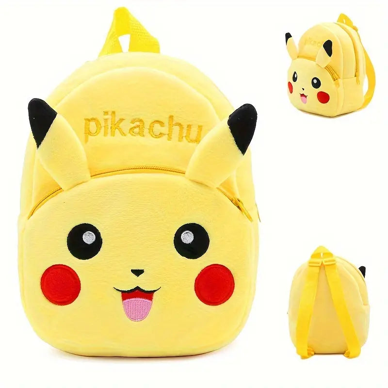 Mochila de pelúcia Bolsa fofa de desenho animado Pikachu