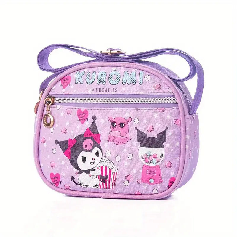 Bolsa de lona com estampa de desenho animado Sanrio Hello Kitty, Melody e Kuromi