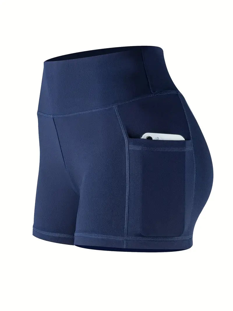 Shorts esportivos sexy  para levantar o bumbum com  bolsos laterais