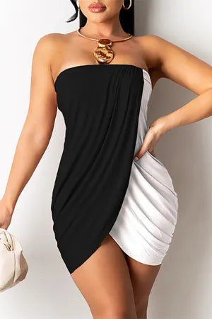 Vestido sexy sem mangas  sem costas sem alças