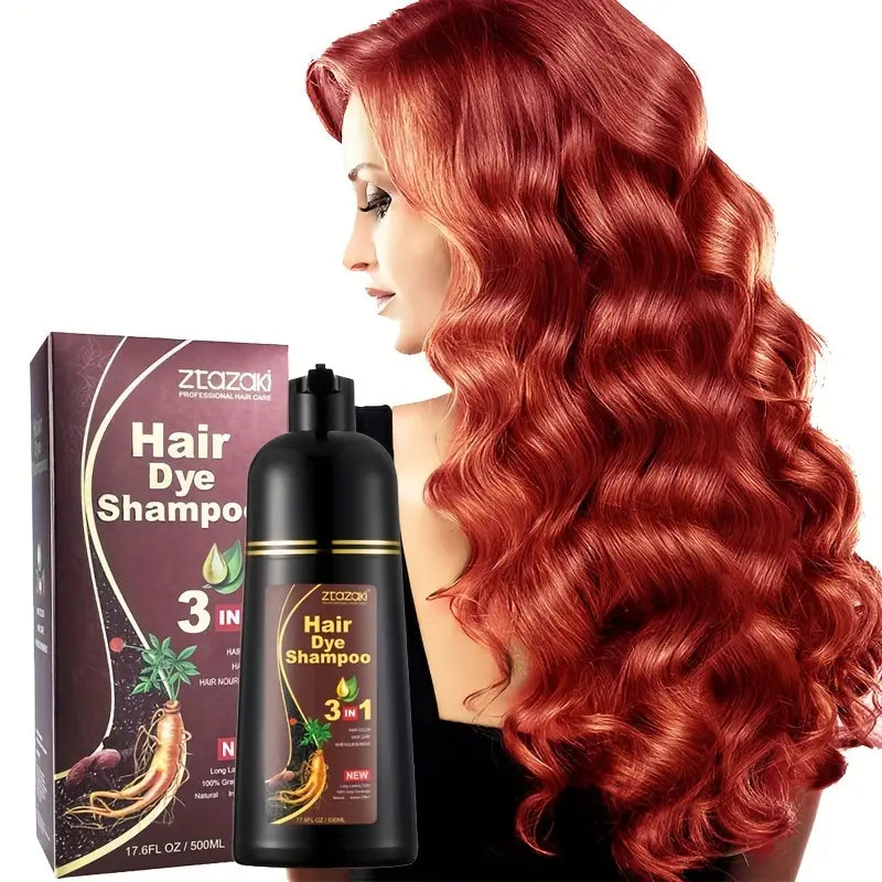 500 ml Shampoo para tintura de cabelo, shampoo natural sem amoníaco para plantas, shampoo suave para todos os tipos de cabelo