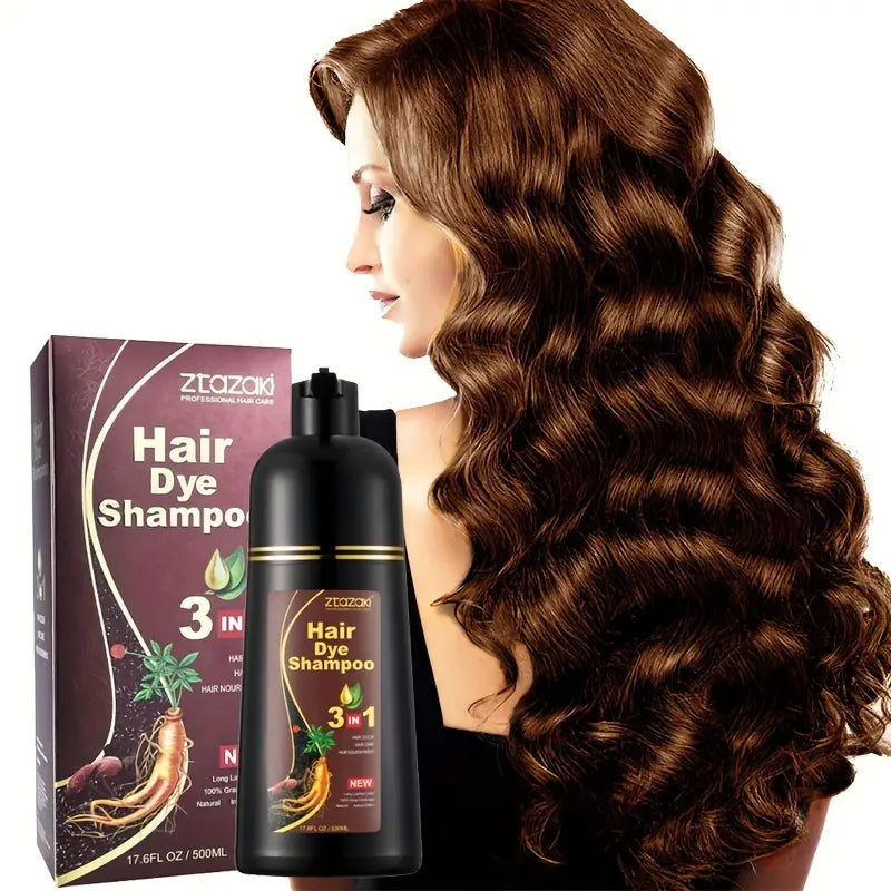 500 ml Shampoo para tintura de cabelo, shampoo natural sem amoníaco para plantas, shampoo suave para todos os tipos de cabelo