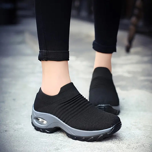 Tênis femininos respiráveis da moda para caminhada