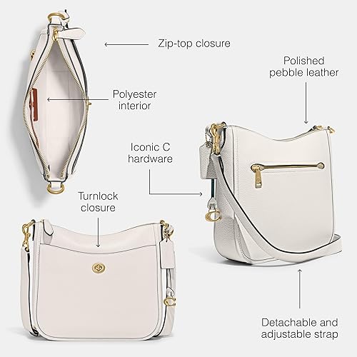 Bolsa da marca Coach modelo crossbody Chaise de couro polido Pebble