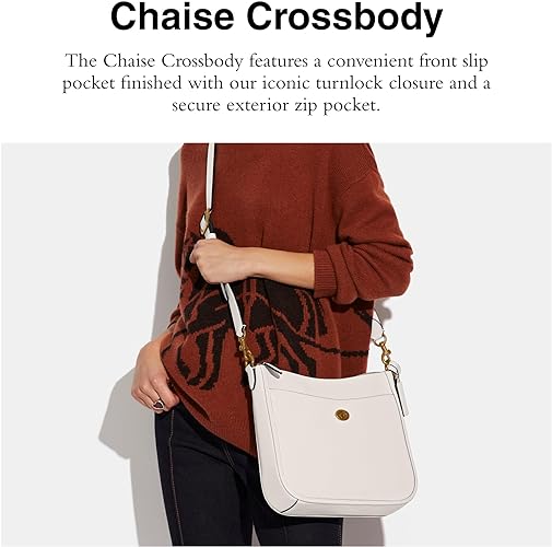 Bolsa da marca Coach modelo crossbody Chaise de couro polido Pebble