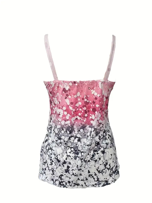 Blusa estilo tank com estampa de lábios de leopardo, top sexy sem mangas de verão com amarração nas costas