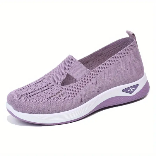 Produto: Sapatilhas femininos recortados, calçados casuais para caminhada