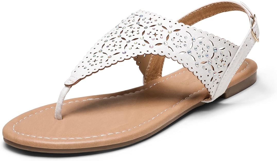 Sandálias femininas casuais com strass, sandálias gladiadoras rasteiras