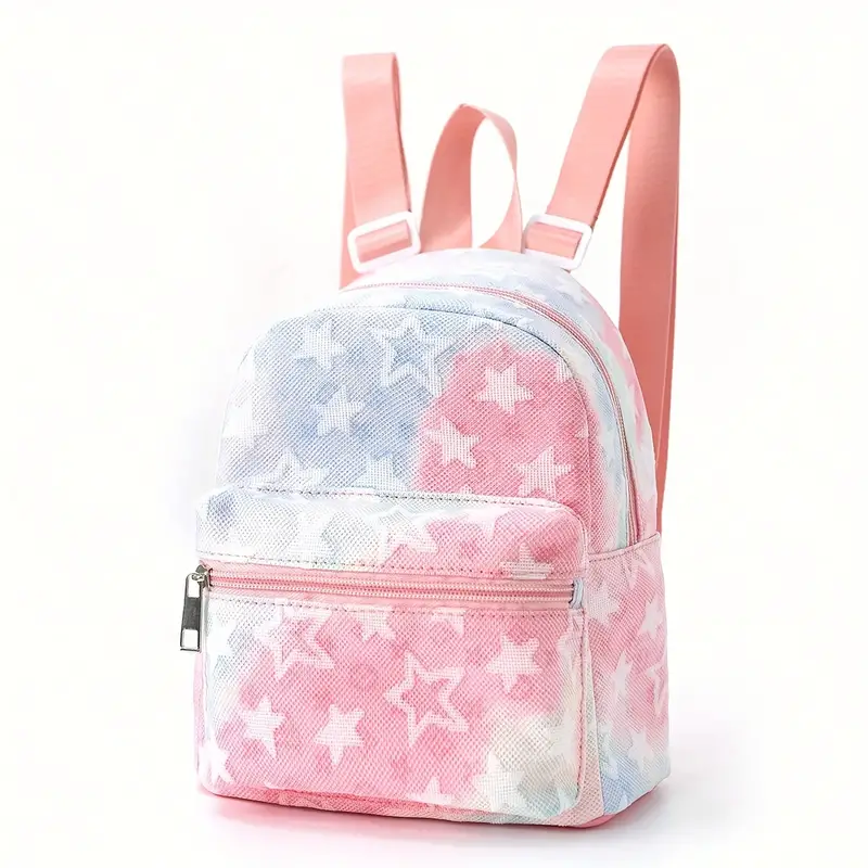 Mochila arco-íris fofa de desenho animado para meninos e meninas