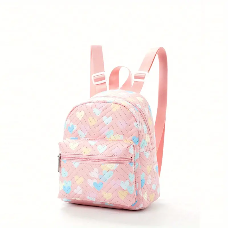 Mochila arco-íris fofa de desenho animado para meninos e meninas