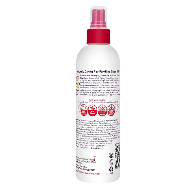 Spray condicionador diário para crianças para combate de piolhos Fairy Tales Rosemary Repel