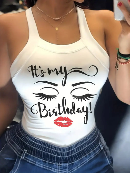 Blusa sexy sem mangas de verão com amarração nas costas