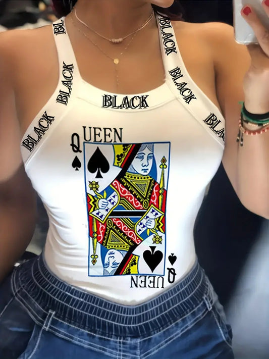 Blusa sexy sem mangas de verão com amarração nas costas