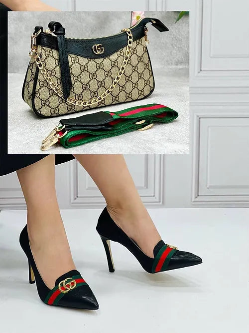 Sapatos e bolsa combinada GUCCI