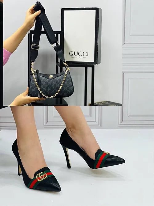 Sapatos e bolsa combinada GUCCI