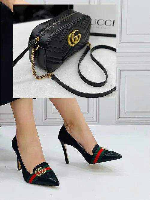 Sapatos e bolsa combinada GUCCI