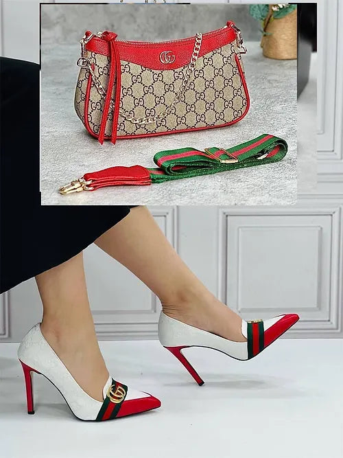 Sapatos e bolsa combinada GUCCI