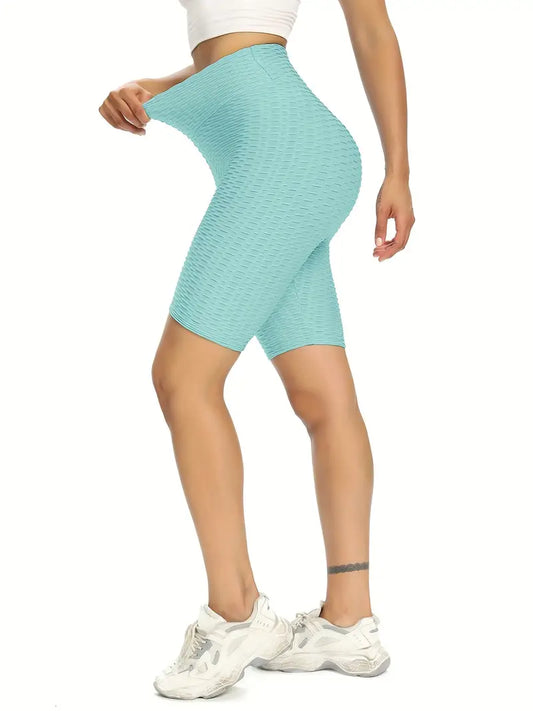 Shorts esportivos de cintura alta  elásticos