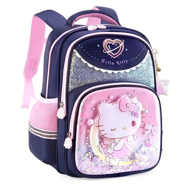 Mochila escolar Sanrio Hello Kitty, mochila com corrente estrela