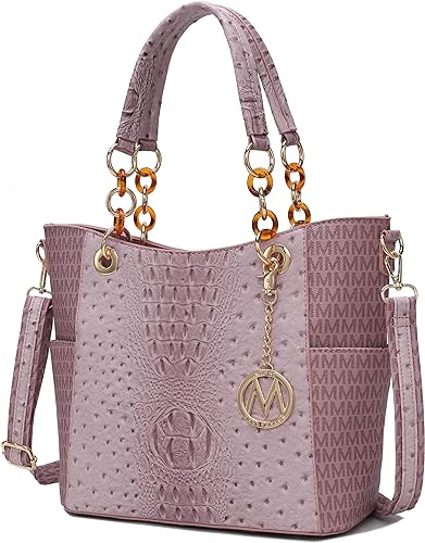 Bolsa de ombro da coleção MKF para mulheres, bolsa de couro PU com alça superior e bolsa crossbody