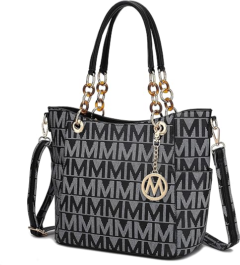 Bolsa de ombro da coleção MKF para mulheres, bolsa de couro PU com alça superior e bolsa crossbody