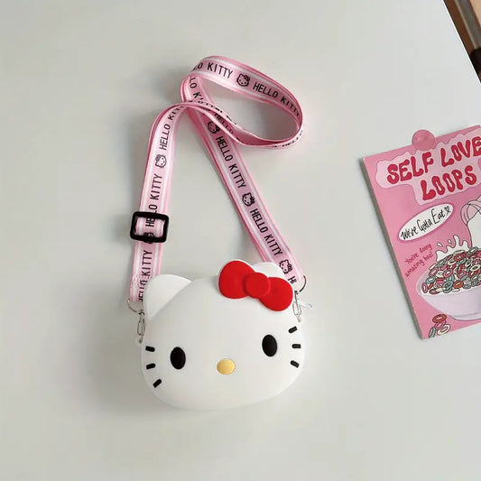 Bolsa de tamanho pequeno crossbody fofa Sanrio, bolsa de desenho animado Hello Kitty