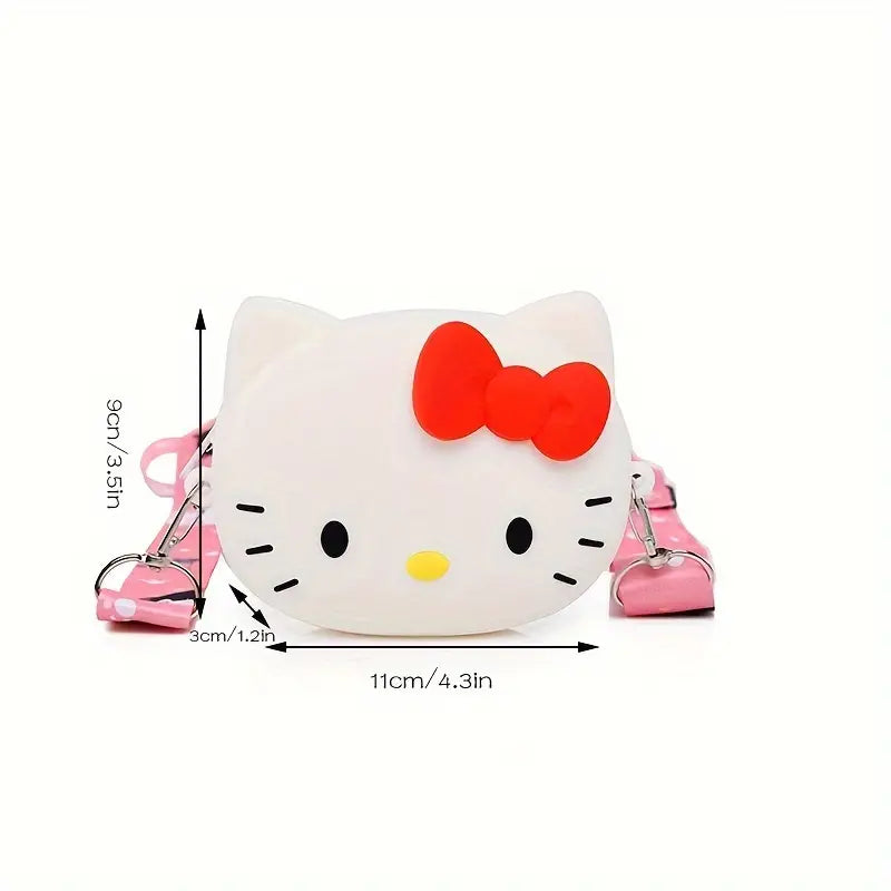 Bolsa de tamanho pequeno crossbody fofa Sanrio, bolsa de desenho animado Hello Kitty