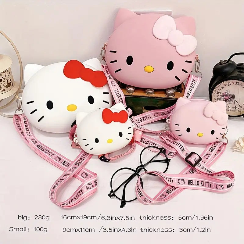 Bolsa de tamanho pequeno crossbody fofa Sanrio, bolsa de desenho animado Hello Kitty