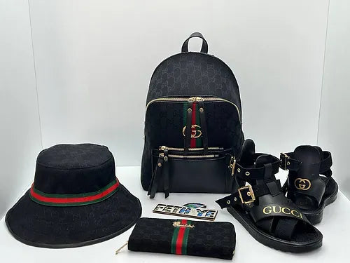 Sandálias,bolsa, carteira e chapeu combinados GUCCI