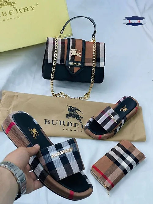 Chinelo e bolsa combinada BURBERRY