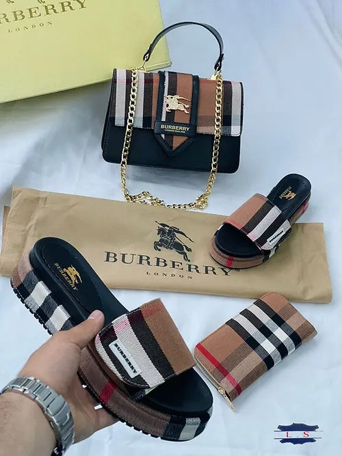 Chinelo e bolsa combinada BURBERRY