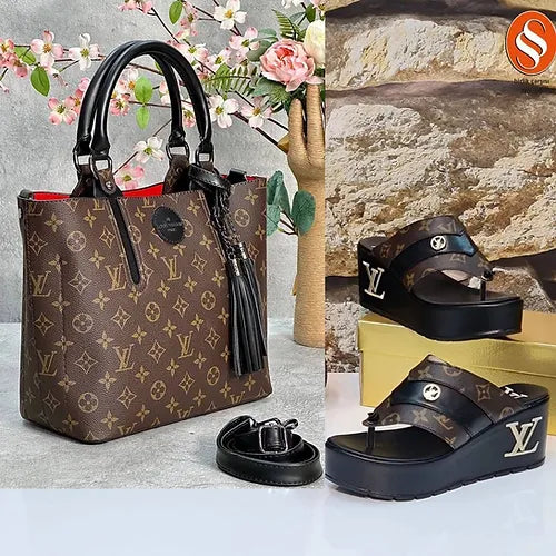 Sandalias e Bolsa combinada LV