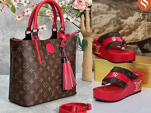 Sandalias e Bolsa combinada LV