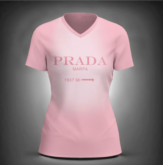 Produto: Camiseta Feminina de gola V PRADA