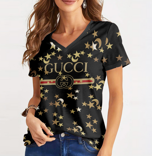 Camiseta Feminina de gola GUCCI