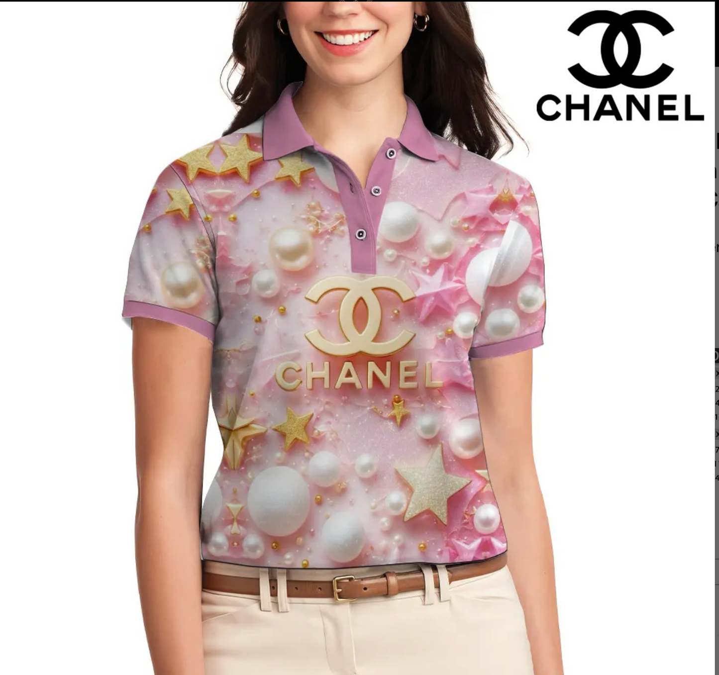 Camiseta Feminina Polo CHANEL