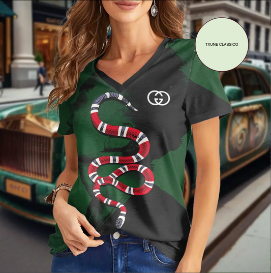 Camiseta Feminina de gola GUCCI