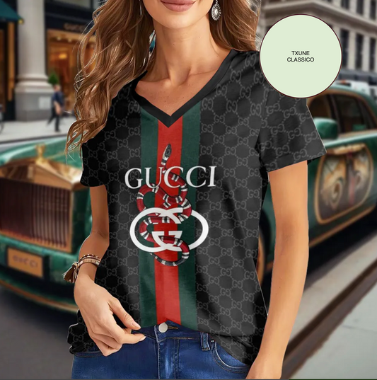 Camiseta Feminina de gola GUCCI